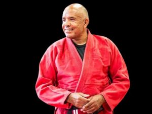 picture of roy harris in a red colored gi